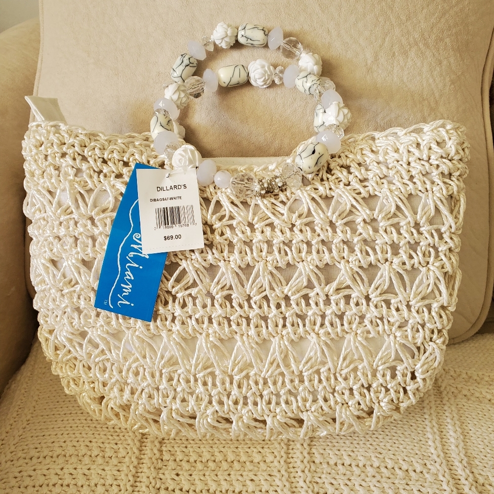 Blue Miami off white purse SUPER CUTE!